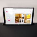 Állíthó számítógépasztal kerekekkel, fekete, WESTA