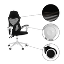 Irodai/gamer szék, fekete/fehér, YOKO