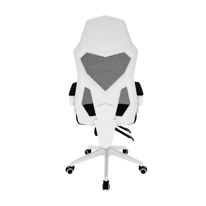 Irodai/gamer szék, fekete/fehér, YOKO