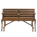 Kerti asztal/pad, 2 az 1-ben, barna, ZAGIR