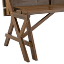 Kerti asztal/pad, 2 az 1-ben, barna, ZAGIR