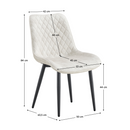 Étkezőszék, krémszínű/fekete, ZAINA TYP 1