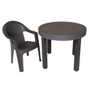 Kerti rakásolható szék, barna, ZAMA