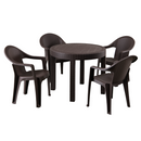 Kerti rakásolható szék, barna, ZAMA