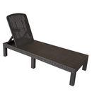 Kerti állítható nyugágy, barna, ZAMA