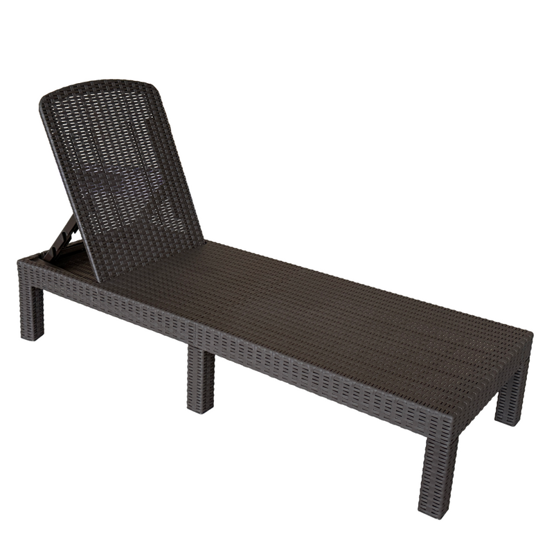 Kerti állítható nyugágy, barna, ZAMA