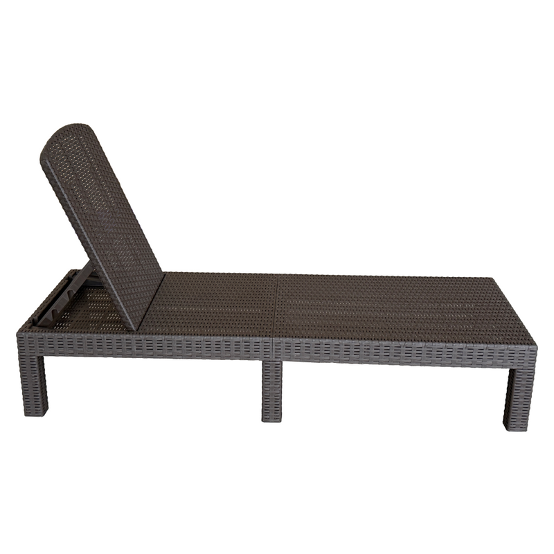 Kerti állítható nyugágy, barna, ZAMA