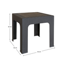 Kerti kisasztal rakásolható, barna, ZAMA