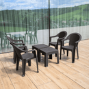 Kerti kisasztal rakásolható, barna, ZAMA