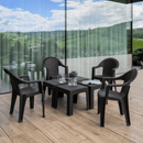 Kerti kisasztal rakásolható, barna, ZAMA