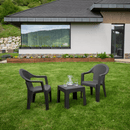 Kerti kisasztal rakásolható, barna, ZAMA