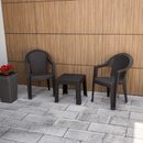 Kerti kisasztal rakásolható, barna, ZAMA