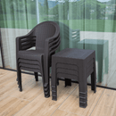 Kerti rakásolható szék, barna, ZAMA