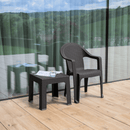 Kerti rakásolható szék, barna, ZAMA