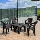 Kerti rakásolható szék, barna, ZAMA