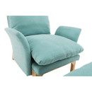 Fotel lábtartóval, mentol/természetes, ZANDER