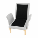 Fotel lábtartóval, világosszürke/természetes, ZANDER