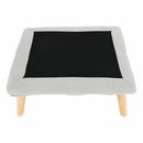 Fotel lábtartóval, világosszürke/természetes, ZANDER