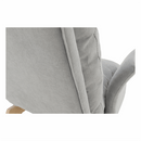 Fotel lábtartóval, világosszürke/természetes, ZANDER