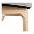 Fotel lábtartóval, világosszürke/természetes, ZANDER