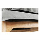 Fotel lábtartóval, világosszürke/természetes, ZANDER