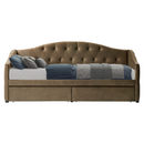 Ágy tárhellyel, 90x200, barna Velvet szövet, ZASKA