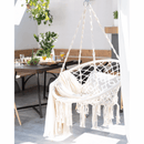 Függő szék, pamut+fém/fehér, AMADO 2 NEW