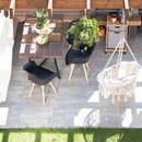 Függő szék, pamut+fém/fehér, AMADO 2 NEW