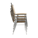 Szék tárgyalóterembe, barna textilbőr, ZEKI