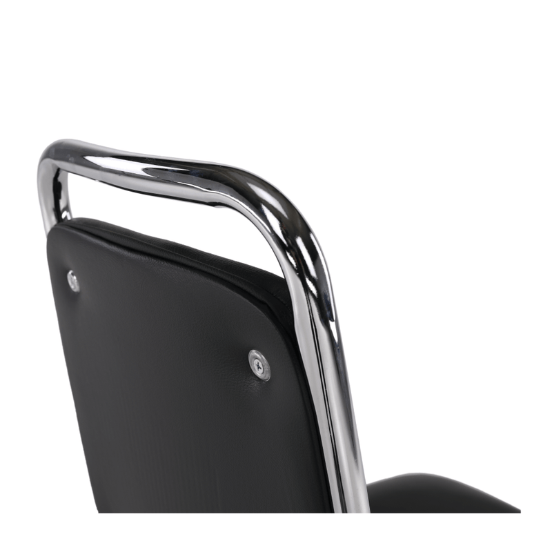 Szék tárgyalóterembe, fekete textilbőr, ZEKI