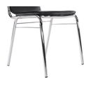 Szék tárgyalóterembe, fekete textilbőr, ZEKI