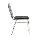 Szék tárgyalóterembe, fekete textilbőr, ZEKI