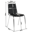 Szék tárgyalóterembe, fekete textilbőr, ZEKI