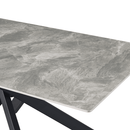 Étkezőasztal, világosszürke/fekete, 160x90 cm, ZENOS