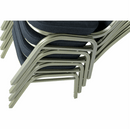 Egymásba rakható szék, szürke/champagne, ZINA 2 NEW