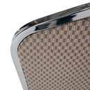 Rákásolható szék,  bézs/minta/króm, ZINA 3 NEW