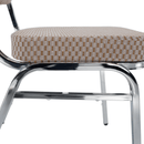Rákásolható szék,  bézs/minta/króm, ZINA 3 NEW