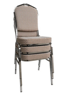 Rákásolható szék,  bézs/minta/króm, ZINA 3 NEW