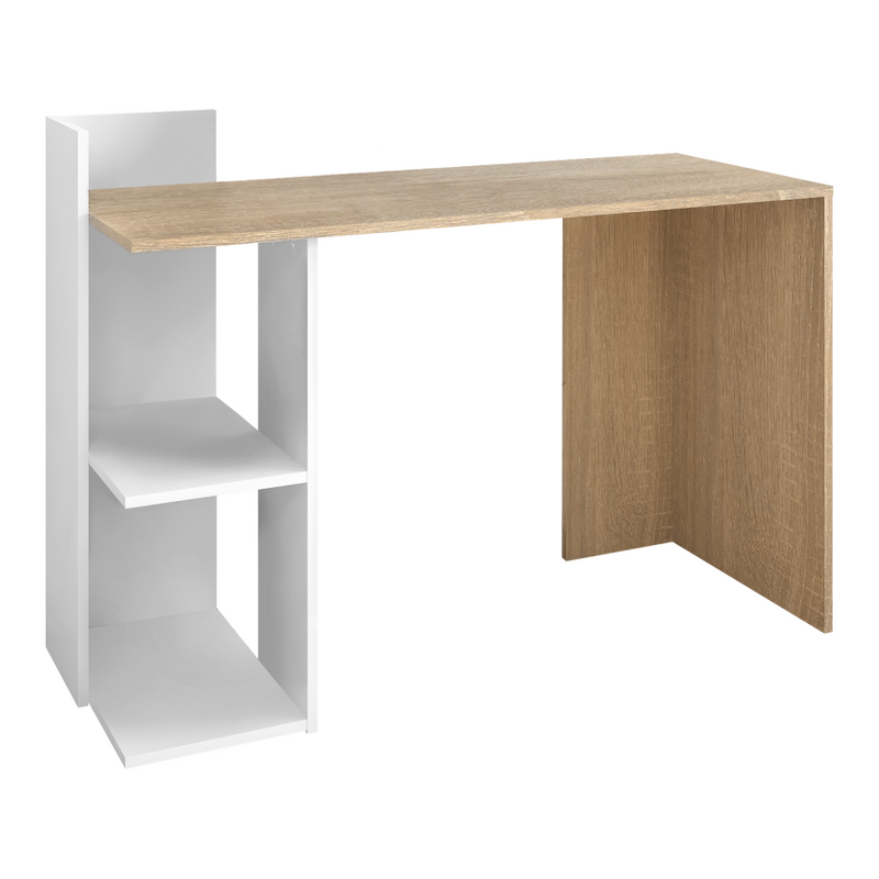 Számítógépasztal, sonoma tölgy/fehér, ZINO NEW