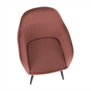 Dizájnos fotel, rózsaszínes barna Velvet anyag, ZIRKON