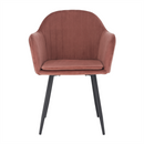 Dizájnos fotel, rózsaszínes barna Velvet anyag, ZIRKON