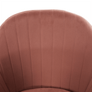Dizájnos fotel, rózsaszínes barna Velvet anyag, ZIRKON