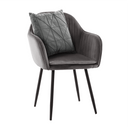 Dizájnos fotel, szürke Velvet anyag, ZIRKON