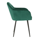 Dizájnos fotel, smaragd Velvet anyag, ZIRKON