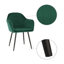 Dizájnos fotel, smaragd Velvet anyag, ZIRKON