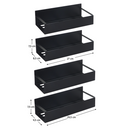 Polcok, 4 db, fekete, ZOBER TYP 2