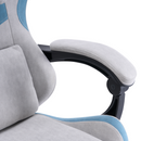 Irodai/gamer szék, szürke/kék, ZODIA