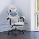 Irodai/gamer szék, szürke/kék, ZODIA