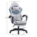 Irodai/gamer szék, szürke/kék, ZODIA