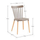 Étkezőszék, szürke/bükk, ZOSIMA